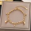 Pulseira japonesa e coreana de aço titânio nova meninas nicho temperamento joias da moda pulseira de aço inoxidável que combina com tudo que não desbota atacado
