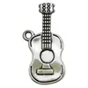 Colgantes de serie de notas de instrumento musical de aleación de plata antigua, accesorios creativos para DIY, colgantes de micrófono y aretes