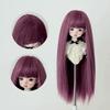Fotos Reais do Fabricante: Perucas para Bonecas BJD, Perucas de Cabelo Longo Liso de Seda Macia Escala 3/4/6 com Franja, Mechas de Cabelo Não Acabadas