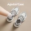 Zapatos de Padre Augu Shiden de Suela Gruesa Grises para Mujer 2026 Nuevo Verano Suela Suave Ligeros para Senderismo Casual Deportivos