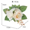Nueva Flor de Pastel Delicada Naranja Artificial Decoración de Hogar Otoño Rosa de Simulación Adornos de Flores Falsas Venta Caliente Transfronteriza