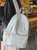Mochila Ligera Simple de Color Sólido Casual Combinable para Estudiante Universitario Bolsa de Clase Mochila Escolar Estilo para Salidas de Mujeres Mochila para Estudiante de Secundaria