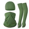 Venta caliente transfronteriza: gorro de montar con protector solar de seda de hielo y turbante de seda de leche para deportes al aire libre, combinación de protección solar tres en uno.
