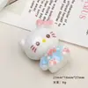 Accesorios de Resina DIY de Dibujos Animados, Pinzas para el Cabello de Gato Sentado 3D con Pegamento de Crema, Hebillas para Zapatos, Llaveros, Colgantes y Decoraciones