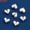 Acessórios de Prata Esterlina 99 Prata Pura Coração Contas Assimétricas Acessórios Retrô Escovado 3D Prata Dura DIY Materiais Manuais