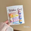 Pinzas para el pelo de niños de colores dulces, estilo japonés y coreano, con flores de dibujos animados de colores, pinzas para flequillo lateral para niñas y pasadores para bebés, accesorios para el pelo
