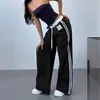 Colección otoño 2026 de marca independiente: Moda europea y americana, con estampado de letras, pantalones de chándal de pierna recta, estilo callejero, hip-hop, corte holgado, pantalones largos casuales