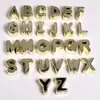Letras y Números Acrílicos Chapados en Oro y Plata Hebilla para Zapato Casual Cadena para Teléfono Accesorios Colgantes para Bolsos de Bricolaje Hechos a Mano