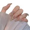 Cinta de Diamante Roto Mariposa de Perla Parches para Uñas Postizas Removibles Arte de Uñas con Purpurina Estilo Largo Terminado Estilo Puro Deseo