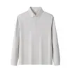 Camisa polo de manga comprida DuPont Sorona 40S 220G com gola, antibacteriana 7A, unissex, pode ser estampada com logo ou bordada