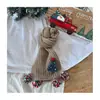 Novo Cachecol de Natal Infantil Estilo Coreano 2025, Moderno e Versátil, Cachecol Quente Festivo de Inverno para Meninos e Meninas