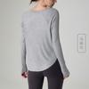 Ropa de Yoga Modal Osyo Hombros Descubiertos para Mujer, Cuello Redondo Abierto y Holgado, Diseño de Yoga Transpirable, Cubre Yoga Relajado