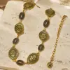 Cadena de cintura de aleación tallada exagerada retro europea y americana, estilo étnico, cadena de cintura accesorio de falda vintage versátil de alta gama