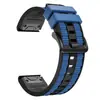 Vento Claro Adequado para Garmin fenix8 7X Pro 22MM/26MM Textura Tecida Pulseira de Relógio de Silicone Bicolor