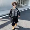 Chaqueta de Béisbol de Otoño para Niños 2026 Nuevo Estilo Moda Coreana Chaqueta de Motociclista Ropa de Primavera y Otoño