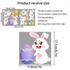 CT8014 Pegatina de pared de conejo mariposa huevo de Pascua decoración de sala de estar dormitorio pegatina estática para vidrio