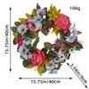 Guirlanda de Peônia e Margarida de Primavera Decoração de Parede para Casa Flor de Seda Galho Seco Guirlanda Decorativa Adereços para Pendurar na Porta