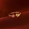 Anillo de Moneda Zodiaco Caballo para Mujer, Año del Caballo, Año Nuevo Chino, Anillo para Dedo Índice, Estilo Chino Tradicional, Regalo de Nicho de Alta Gama
