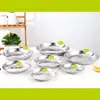 Plato Redondo de Acero Inoxidable Grado Alimenticio 304, Espesor Aumentado para Uso Doméstico, Plato para Desechos de Huesos, Plato Profundo Espesor Aumentado, Plato Redondo para Frutas