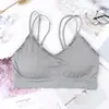 Nuevo Sujetador Deportivo Sin Tirantes Sexy con Espalda Descubierta y Estampado de Letras, sin Costuras, de una Sola Pieza para Mujer, Primavera y Verano 2024