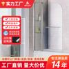 Jinkangxing fábrica de una pieza venta al por mayor plata brillante bañera plegable mampara de ducha puerta de aire aluminio de aviación cabina de ducha integrada