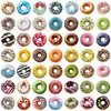 50 Pegatinas Transparentes de Dibujos Animados de Donas Impermeables Material Transparente para Diario Mascota Decorativas Guitarra Lote Transfronterizo