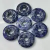 Hebilla de Seguridad Azul Patrón Azul Piedra Semipreciosa Piedra Natural 40mm Antiguo Antiguo Cuentas de Moneda