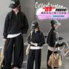 Conjunto Coreano para Niñas Primavera y Otoño 2026 Nuevo Sudadera con Cuello Alto Pantalones de Pierna Ancha Deportivo Moderno Conjunto de Dos Piezas para Niños Medianos y Grandes Tendencia