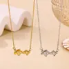 Colar Pingente Flor Coração Mais Vendido Transfronteiriço da Amazon Cobre Zircônia Banhado a Ouro 18K Corrente para Clavícula Feminina Atacado