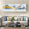 Pintura de parede moderna de luxo leve para quarto, parede de fundo de hotel bed & breakfast, sala de estar, lótus abstrato, nove peixes, pintura decorativa de cabeceira