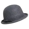 Rongmei 2026 Nuevo Sombrero Clásico Hepburn Transfronterizo con Ala Curva, Sombrero de Mezcla de Seda y Lana, Elegante Sombrero de Estilo Francés