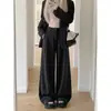 Tiro real: Calça de terno designer estilo coreano outono, caimento solto, calça casual para mulheres, calça de perna larga, calça de cintura alta com caimento fluido