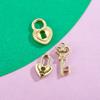 Acessórios Pingente Chave Pingente Cadeado Coração Liga Brilhante Eletrogalvanizada Joias Pequenos Acessórios DIY Pulseira Materiais para Roupas