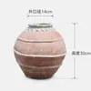 Macetas de Cerámica Estilo Wabi-Sabi, Adornos Decorativos Rojos Rústicos, Macetas de Cerámica Gruesa Vintage, Jarrón Cerámico Grande para Arreglo Floral en Mueble de TV de Entrada