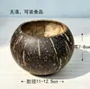 Tigela Natural de Casca de Coco, Recipiente Vazio de Casca de Coco para Aromaterapia, Núcleo de Madeira Não Pintado, Artesanato Personalizado, Estilo Criativo Ins