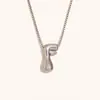 Collar de Diseño de Nicho de Moda Transfronterizo Ins Europeo y Americano Acero Inoxidable Chapado en Oro de 18 Quilates Collar con Letras de Burbuja de Alta Gama para Mujer