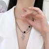 Pingente de Cobra Pontos de Espinho Colar Masculino Design de Nicho Luxo Leve Hip Hop Europeu e Americano Corrente para Clavícula de Casal Feminino