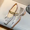 Sandálias Mule Elegantes de Bico Fechado para Mulheres, Novo Estilo Verão 2026, Sandálias Meio Chinelo Estilo Chinês de Conto de Fadas com Salto Grosso