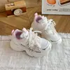 Nova Chegada de Outono Sapatos de Malha para Crianças Sola Leve Crianças Médias e Grandes Sapatos Casuais Esportivos Brilhantes da Moda Laço Sapatos de Pai para Meninas