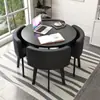 Mesa de Comedor Plegable para Uso Doméstico, Adecuada para Apartamentos Pequeños, Mesa de Comedor para Uso Comercial, Juego de Mesa y Sillas para Reuniones en Tiendas, Mesa Redonda de Recepción