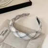 Diadema de Cuadros Fresca y Elegante Estilo Coreano, Suave, para el Trabajo, Nuevo Pasador Diario para el Cabello, Diadema Alta para Mujer