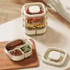 Caixa de Temperos Multicamadas para Temperos Grandes, Pimenta, Condimentos, Pote de Condimentos Selado à Prova de Umidade, Bandeja para Ingredientes Secos, Frasco de Condimentos, Grande Capacidade