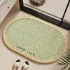 Alfombrilla de tierra de diatomeas para entrada de baño, antideslizante, absorbente de agua, secado rápido, anticaída, resistente al desgaste, duradera, para baño interior