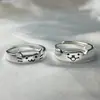 Anillo Diario Gato y Perro Anillo de Pareja Gatito Cachorro Diseño de Nicho Ins Anillo Abierto Ajustable para Dedo Índice