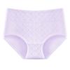 Ropa interior de algodón puro jacquard para mujer, de cintura alta, transpirable, antibacteriana, con diseño de jacquard en la cadera y cómoda, con cintura alta y con efecto contracción abdominal.