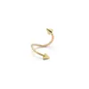 Piercing labial de aço inoxidável em forma de S com cone pontiagudo de cabeça dupla, joia de piercing com gancho curvo espiral, piercing de sobrancelha, piercing de nariz, joia multiuso em estoque