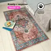 Tapete floral persa vintage transfronteiriço para uso doméstico, decoração de área grande para sala de estar, sofá, mesa de centro, quarto e cabeceira