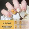 Calcomanía para Uñas de Gel sin Horneado Impermeable Duradera 3D Parche Adhesivo para Uñas Removible Usable Película de Esmalte de Uñas Calcomanía Completa