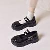 Zapatos de Cuero de Moda Casual para Niñas 2025 Verano Nuevos Zapatos de Presentación para Niños Mayores, Zapatos de Cuero Versátiles Cómodos Negros