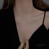 Collar de borlas largo 2024 nuevo para mujer, primavera y verano, estilo simple y frío, cadena de clavícula, diseño de nicho de lujo ligero, sentido de las mujeres